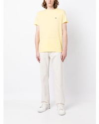 Мужская желтая футболка с круглым вырезом от Lacoste