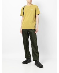 Мужская желтая футболка с круглым вырезом от Stone Island