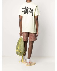 Мужская желтая футболка с круглым вырезом от Stussy