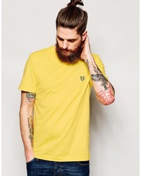 Мужская желтая футболка с круглым вырезом от Lyle & Scott
