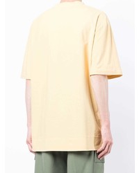 Мужская желтая футболка с круглым вырезом от Jil Sander