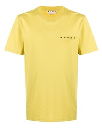 Мужская желтая футболка с круглым вырезом от Marni