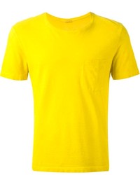 Мужская желтая футболка с круглым вырезом от Massimo Alba