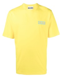 Мужская желтая футболка с круглым вырезом от Moschino