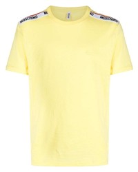 Мужская желтая футболка с круглым вырезом от Moschino