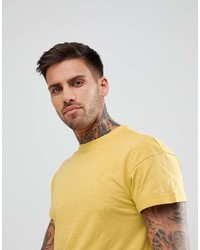 Мужская желтая футболка с круглым вырезом от New Look