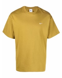 Мужская желтая футболка с круглым вырезом от Nike