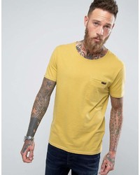 Мужская желтая футболка с круглым вырезом от Nudie Jeans