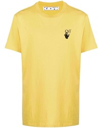 Мужская желтая футболка с круглым вырезом от Off-White