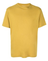 Мужская желтая футболка с круглым вырезом от Officine Generale