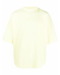 Мужская желтая футболка с круглым вырезом от Palm Angels