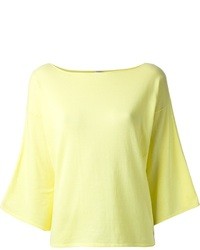 Женская желтая футболка с круглым вырезом от Pinko