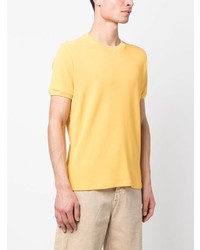 Мужская желтая футболка с круглым вырезом от Zanone