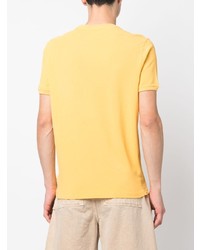 Мужская желтая футболка с круглым вырезом от Zanone