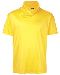 Мужская желтая футболка с круглым вырезом от Raf Simons