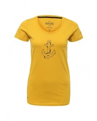 Женская желтая футболка с круглым вырезом от Regatta