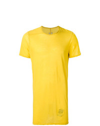 Мужская желтая футболка с круглым вырезом от Rick Owens DRKSHDW