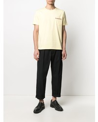 Мужская желтая футболка с круглым вырезом от Thom Browne