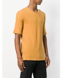 Мужская желтая футболка с круглым вырезом от Laneus