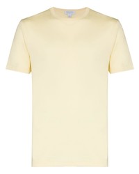 Мужская желтая футболка с круглым вырезом от Sunspel