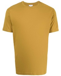 Мужская желтая футболка с круглым вырезом от Sunspel