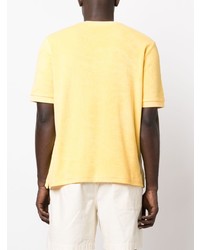 Мужская желтая футболка с круглым вырезом от Zanone