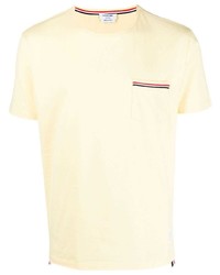 Мужская желтая футболка с круглым вырезом от Thom Browne