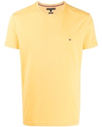 Мужская желтая футболка с круглым вырезом от Tommy Hilfiger