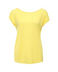 Женская желтая футболка с круглым вырезом от United Colors of Benetton