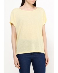 Женская желтая футболка с круглым вырезом от Vila