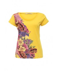 Женская желтая футболка с круглым вырезом от Vis-a-Vis