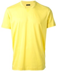 Мужская желтая футболка с круглым вырезом от Z Zegna