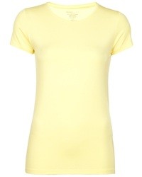 Женская желтая футболка с круглым вырезом