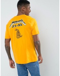 Мужская желтая футболка с принтом от Asos