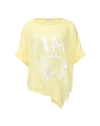 Женская желтая футболка с принтом от Aurora Firenze