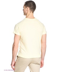 Мужская желтая футболка с принтом от Befree