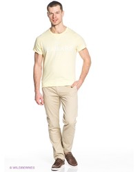 Мужская желтая футболка с принтом от Befree