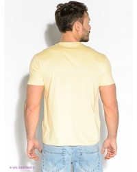 Мужская желтая футболка с принтом от F5