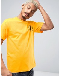 Мужская желтая футболка с принтом от Obey