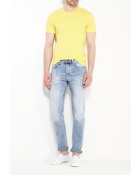 Мужская желтая футболка от Calvin Klein Jeans