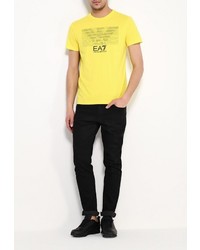 Мужская желтая футболка от EA7