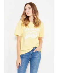 Женская желтая футболка от Mango