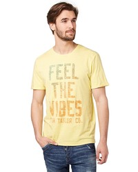 Мужская желтая футболка от Tom Tailor