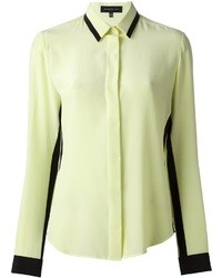 Желтая шелковая блуза на пуговицах от Barbara Bui