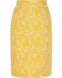 Желтая юбка-карандаш от Oscar de la Renta