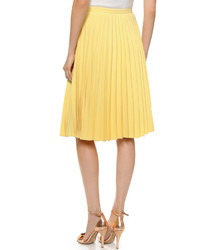 Желтая юбка-миди со складками от J.W.Anderson