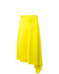 Желтая юбка-миди со складками от MSGM
