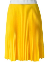 Желтая юбка-миди со складками от Neil Barrett