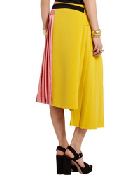 Желтая юбка-миди со складками от Marni
