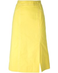 Желтая юбка-миди от Celine